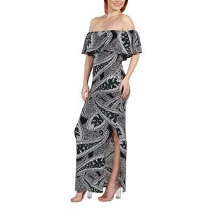 24Seven Comfort Apparel Gabriella Strapless Paisle